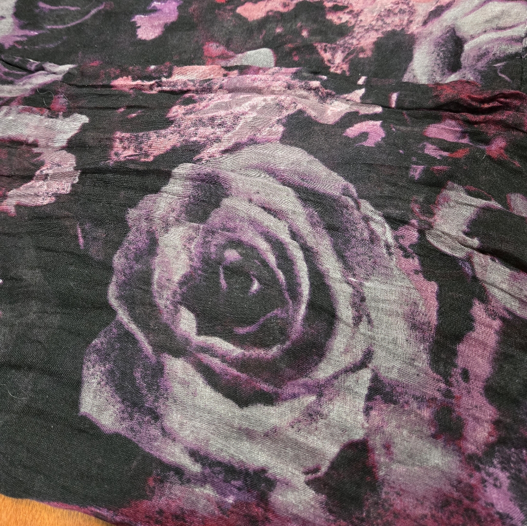 Floral Patterned Large  Can Be Used As A Shall A D Or A Scarf